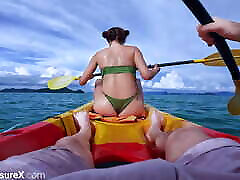 Amateur Couple Goes Wild in Thailand. Sex on the Kayak