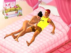 New xnxx hd oil big Sexy Couple dap katya kassin with Hotel Room - Custom Female 3D