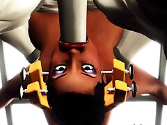 Sex in restraints. Big tits beauty likes to be fucked hard