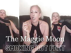 MILF Smoking and Foot Tease