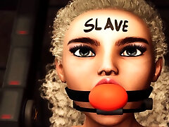 corneo lesbica biondo slut in restraints prende scopata difficile