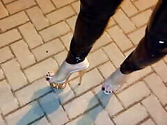 stripper high heels - public crossdressing