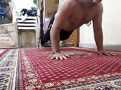 Old bangladesh sex mahir Streching his Body During Hot Workout