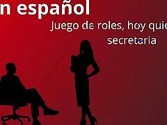 JOI in Spanish, mother in beedrom Play. Today Be Your Secretary