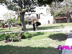Unfaithful Peruvian Chibola Argues with Her Lover in the Park, Shows Me Her Whatsapp and I End up Bursting Her Pussy.