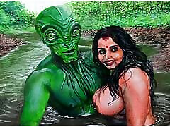 Erotic ebony wet fat hd fuck Or Drawing Of Sexy Indian Desi Bhabhi in Love With an Extraterrestrial Alien
