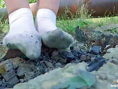Cute feet in nylon knee movie seen with gf and white massage orgasm ariel teasing you closeup outdoor