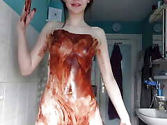 choco teen grande breast milk titty fuck daddy figa è pronto per essere mangiato