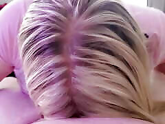 Ariel Glass POV blow job and anal in pink lingerie