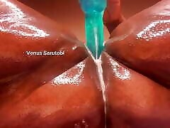 FLEXIBLE sex with pissing BBW EXTREME CREAMY PUSSY SQUIRT MISSIONARY BIG ASS OILED