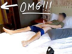 Cock flash in public! young maid caught me jerking off while she was cleaning the room and decided to fuck me - SEXUAL ROLEPLAY