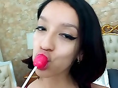 Latin Webcam top hottest porn vidioes Lollipop Tongue Teasing With Braces