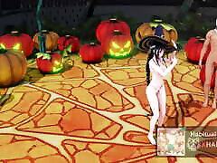 mmd r18 szczęśliwy halloween event seks przyjęcie ahegao seks hentai 3d taimanin analny cum połknąć