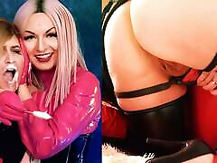 strap - on cazzo di grande slut culo! gola profonda e figa stretching formazione. arya grander & amp; fetishaura