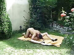 Cute German blonde fucked in nature