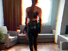 Date with a Stranger After Which She Comes Home with Cum on Her Leather Leggings