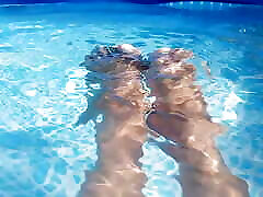 Underwater footsie