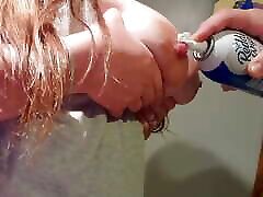 Whipcream Getting Sucked off My Big Perfect Tits