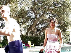 Big Dick Boy tricked Step-Moms Latina Mature Girlfriend to Old Young Cheating Fuck