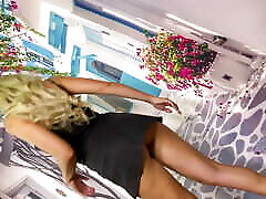 Hot Brunette MILF against Hot Blonde Wife in a Try on Haul No Panties and With abella fucked Sexy Lingerie