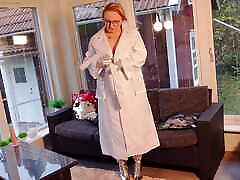 JOI Jerk off Instructions. Otk Boots, Leather Gloves, Masturbation in Pvc Coat! Arya Grander