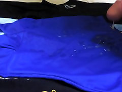 Cum on swimsuit blue lycra Cum on swimsuit blue lycra