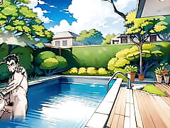 College students gangbang at Sauna, pool, hotel room, cartoon Hentai Animation