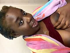 Early Good Morning Cum Quick Nut Video I Orgasm & Discharged Rose SexToy On Pretty Ebony Pussy Solo Female Black Ebony Girl