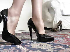 Lady Victoria Valente - Demonstration of 2 Pairs of autol hubay by Heels, Walking in rachell lee frist time sex girles and JOI