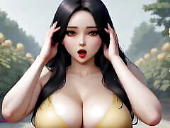 Japanese MILF With Big Ass Gets A Countryside Creampie - Close-up - POV - AI