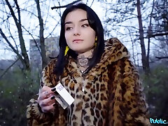 Sultry French Student 18 Public - Cristal Cherry And Martin Gun