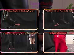 Crushing and Removing Bruises in Platform Knee High Boots - Cock Balls Crush Trample, Shoejob, CBT, Trampling, Bootjob, Stomping