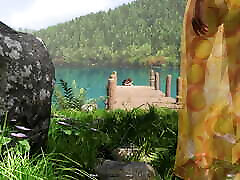Step Sister Swimming Naked in the Forest and Got Caught - 3D Hentai Animated Porn - Life in Santa County