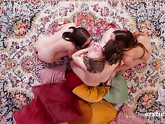 Ersties - bedroom treesome Time - Cute Amateur Lesbian Foursome Take Turns Pleasuring Each Other Part 2 of 3