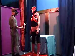 Masked czech couple fuck slut sucks dick and drinks cum after BDSM action