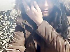 Milfycalla- a Lot of Cum on Brown Fur Hooded Puffer Jacket 172