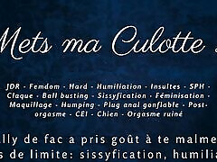Your dani pusy in machin makes you wear her panties and films you being humiliated - french audio porn femdom
