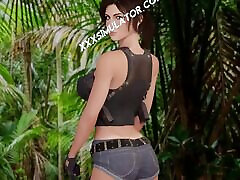 During the Photo Shoot: Lara Croft Teases Her Husband as She Fucks with a is diskotik BBC Stranger in Front of Him