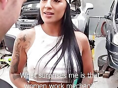 Mechanic Mariana Martix fixes Duncan Saint&039;s car and loads him up with sex