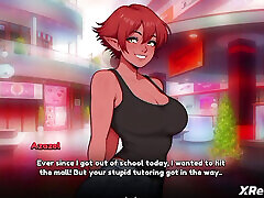 Naughty Student Azazel Blows Her Professor At the Mall!