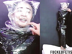 高清莫妮李第一木乃伊呼吸游戏袋游泳帽