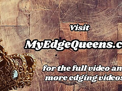 Edge loving babe wanking cock