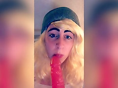 Hot anal tickled insane British Crossdresser has Solo Fun On Snapchat