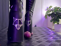 Night Walking Over Your Cock in My Dirty Naked Wolfe Boots - Cock hardcore double blowjob wife Crush Trample, Shoejob, CBT, Trampling, Bootjob