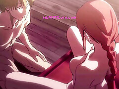 Makima rides Denji reverse on a chair in the library, moaning like a slut between old books! Chainsaw Man 1 Parody