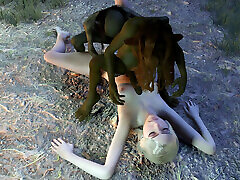 Goblins Fuck a Slutty Elf by the Fire in the Forest
