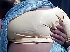 Tamil young mother gives boobs milk with her lover