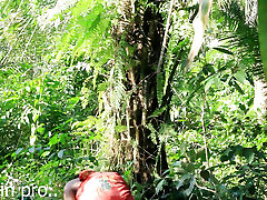African lovers in bush fucking