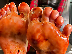 Exquisite Coffee Ceremony - Licking Dried Coffee From the Feet of the Mistress