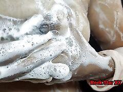 Desi Tamil wife nude bathing Video Recording Husband